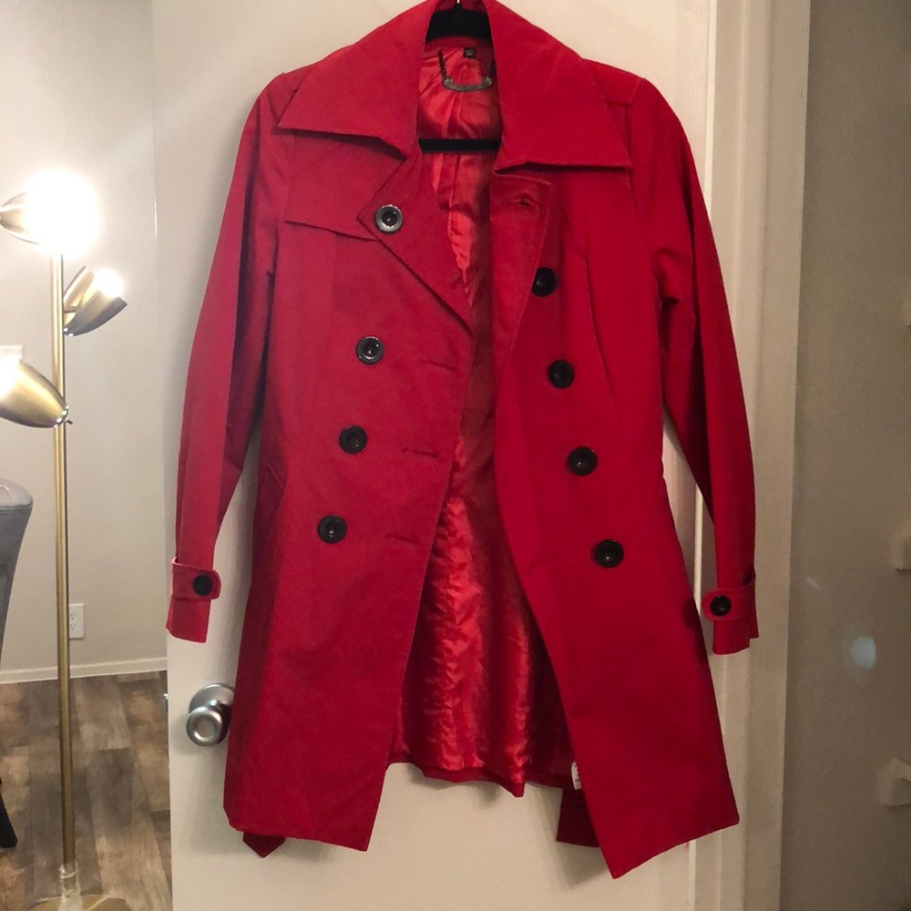 Forever 21 red trench coat
